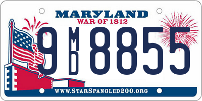 MD license plate 9MD8855