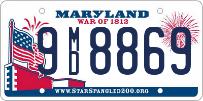 MD license plate 9MD8869