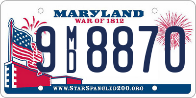 MD license plate 9MD8870