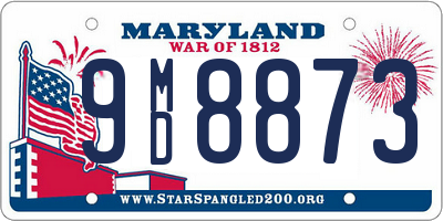 MD license plate 9MD8873