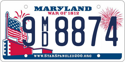 MD license plate 9MD8874