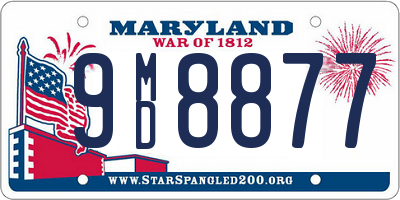 MD license plate 9MD8877