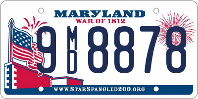 MD license plate 9MD8878