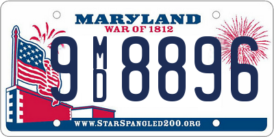 MD license plate 9MD8896