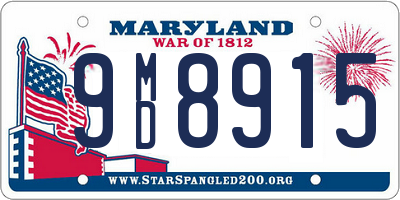 MD license plate 9MD8915