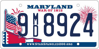 MD license plate 9MD8924