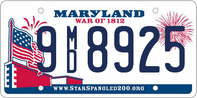 MD license plate 9MD8925