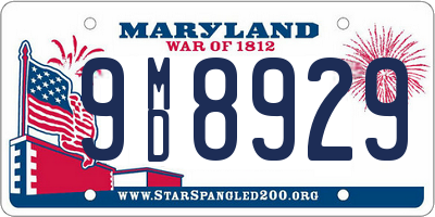 MD license plate 9MD8929