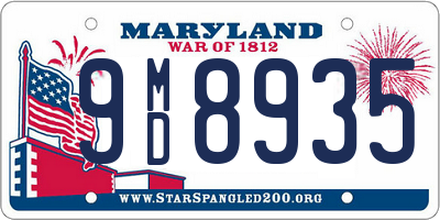 MD license plate 9MD8935