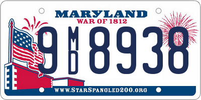 MD license plate 9MD8938