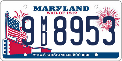 MD license plate 9MD8953