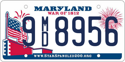 MD license plate 9MD8956