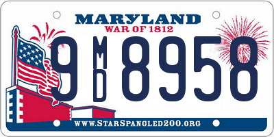 MD license plate 9MD8958