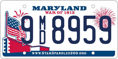 MD license plate 9MD8959