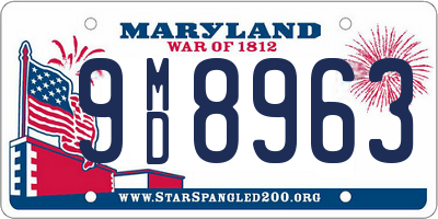 MD license plate 9MD8963