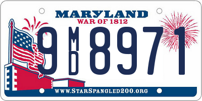 MD license plate 9MD8971