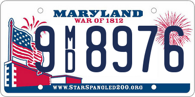 MD license plate 9MD8976