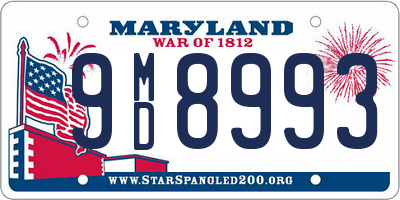 MD license plate 9MD8993