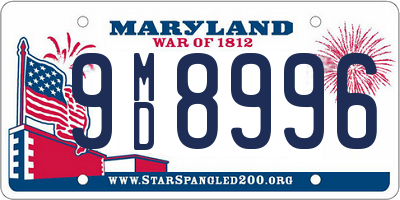 MD license plate 9MD8996