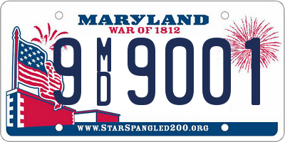 MD license plate 9MD9001