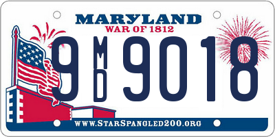 MD license plate 9MD9018