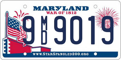 MD license plate 9MD9019