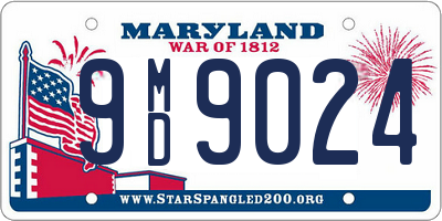 MD license plate 9MD9024