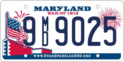 MD license plate 9MD9025