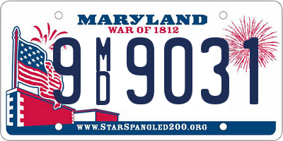 MD license plate 9MD9031