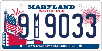 MD license plate 9MD9033