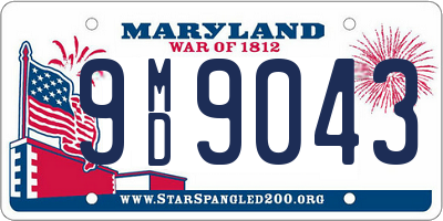 MD license plate 9MD9043