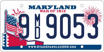 MD license plate 9MD9053