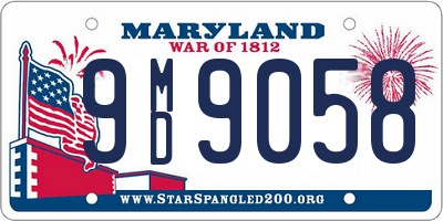 MD license plate 9MD9058