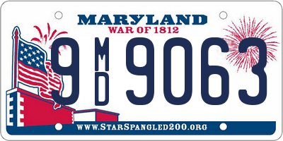 MD license plate 9MD9063