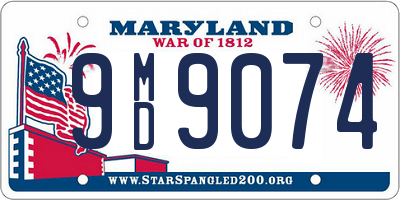 MD license plate 9MD9074