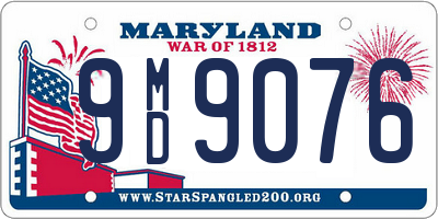 MD license plate 9MD9076