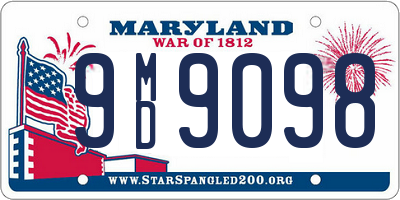 MD license plate 9MD9098