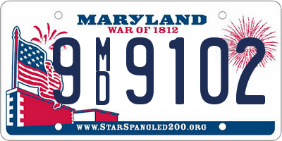 MD license plate 9MD9102