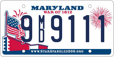 MD license plate 9MD9111