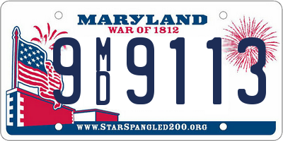 MD license plate 9MD9113