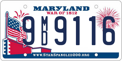 MD license plate 9MD9116