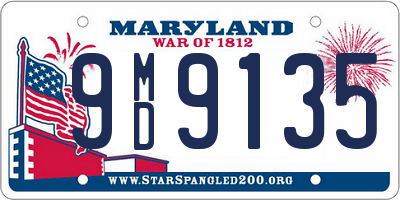 MD license plate 9MD9135