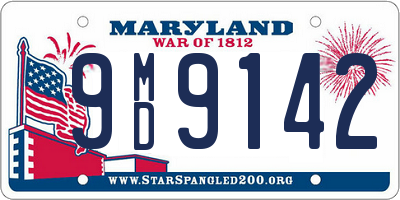 MD license plate 9MD9142