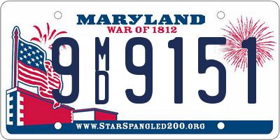 MD license plate 9MD9151