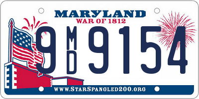 MD license plate 9MD9154