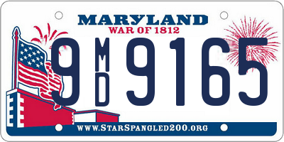 MD license plate 9MD9165