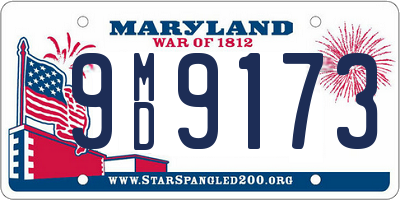 MD license plate 9MD9173