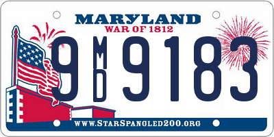 MD license plate 9MD9183