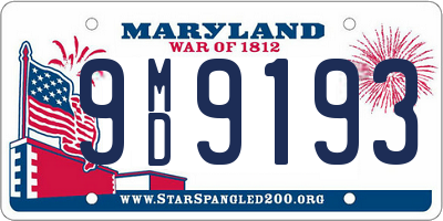 MD license plate 9MD9193