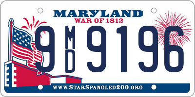 MD license plate 9MD9196